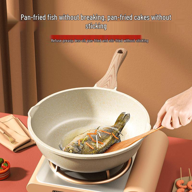 AUX Coating-Free Refined Iron Non-Stick Wok