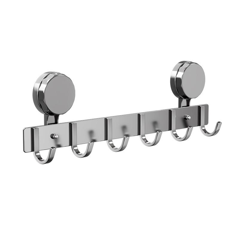 Suction Cup Over-the-Door Hook Rack - Strong Load-Bearing, No-Drill, Wall-Mounted Coat and Hat Hooks for Bathroom.