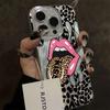 Large Tongue Leopard Print Phone Case for iPhone 17 16e 16 15 14 13 12 11 Pro Max X Xs XR 8 7 6s Air Plus Feather Texture Cover