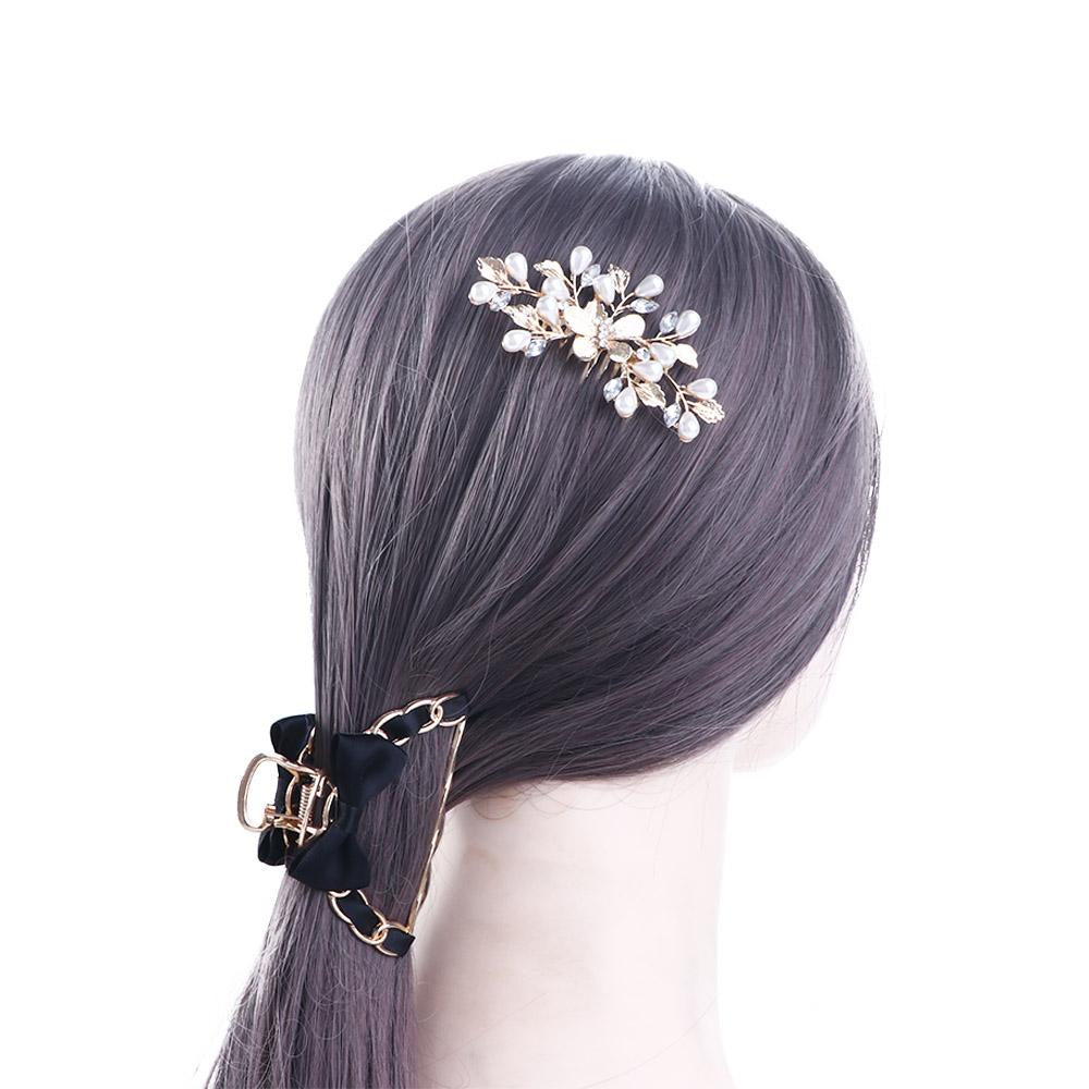 Hairpin Rhinestone Hair Stick Hair Accessories Korean Style Headwear Five-tooth Hair Comb