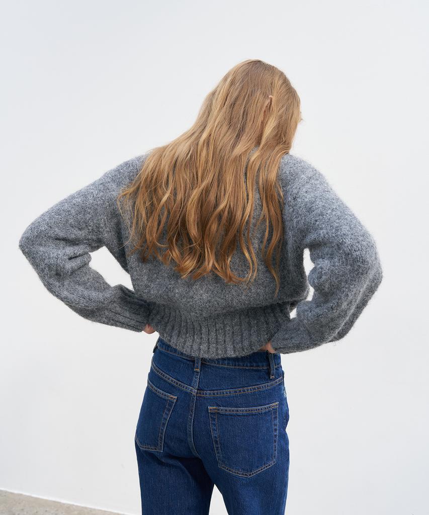 VEM.VER Round Neck Crop Knit_3 Colors