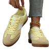 Summer and autumn leather surface German training shoes leopard print casual flat baseplate shoes light travel shoes sports