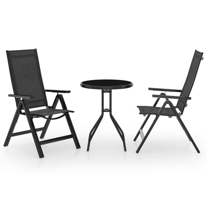 VidaXL Bistro Furniture 3 Pcs Garden Lounge Patio Furniture Set Outdoor Furniture Table and Chairs of 3070654