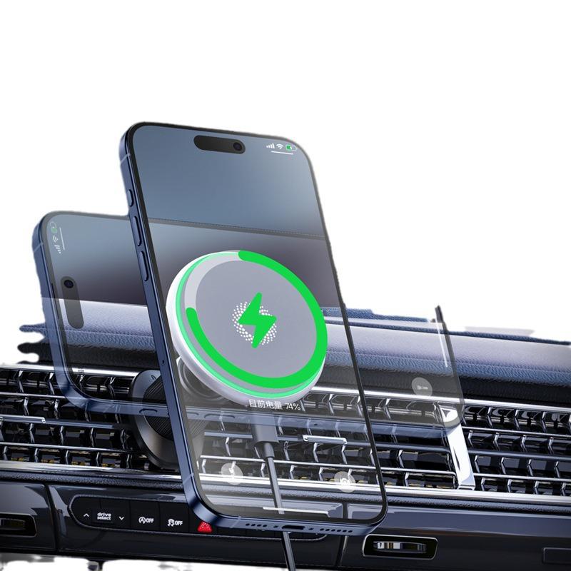 Magnetic Car Wireless Charger & Phone Holder for Apple MagSafe - Fast Charging