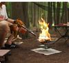 Heat-Resistant Leather Welding & BBQ Gloves: Thick Cowhide, Flame Retardant, Wear-Resistant, Protective Sleeve for Outdoor and Camping.
