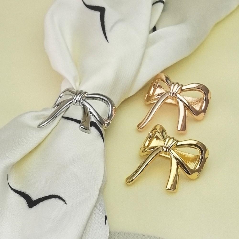 Multifunctional Bow Scarf Buckle Smooth Irregular Shawl Clasp Adjustable Clothes Corner Clip Party