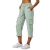 Pantalones Cargo de Secado Rápido para Mujer con Cordón Ajustable Corte Holgado Casual para Trabajo Senderismo al Aire Libre Viajes Ligeros