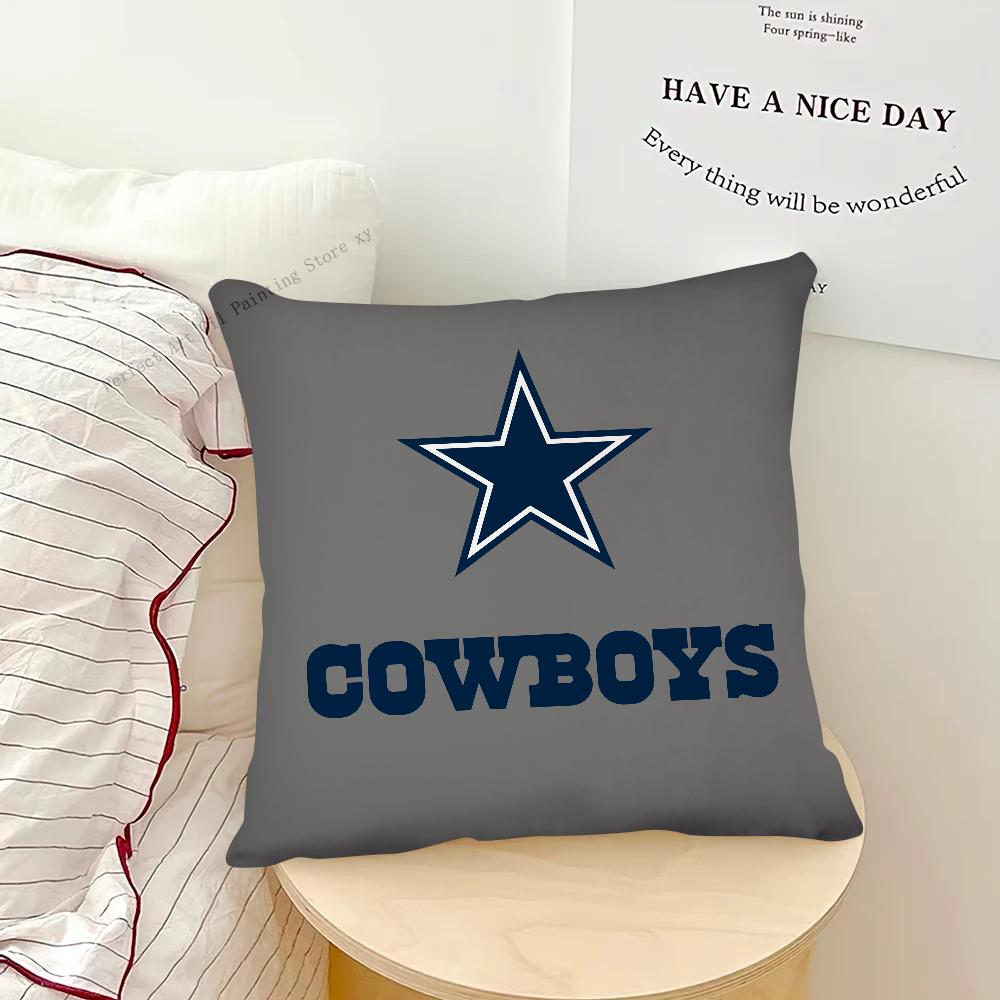 D-Dallas C-Cowboys Kissenbezug Modischer quadratischer Kissenbezug Schlafzimmer Sofa Zimmer Dekoration Freizeitkissenbezug