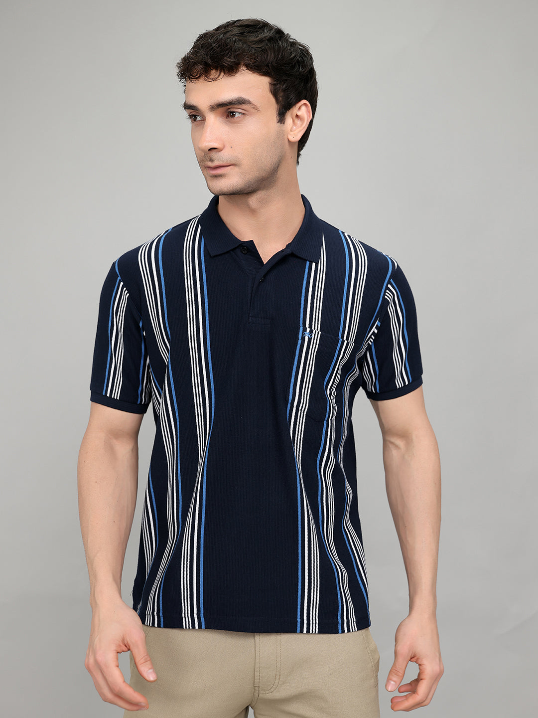 Monte Carlo Men Regular Fit Navy Blue Tshirt M темно-синий