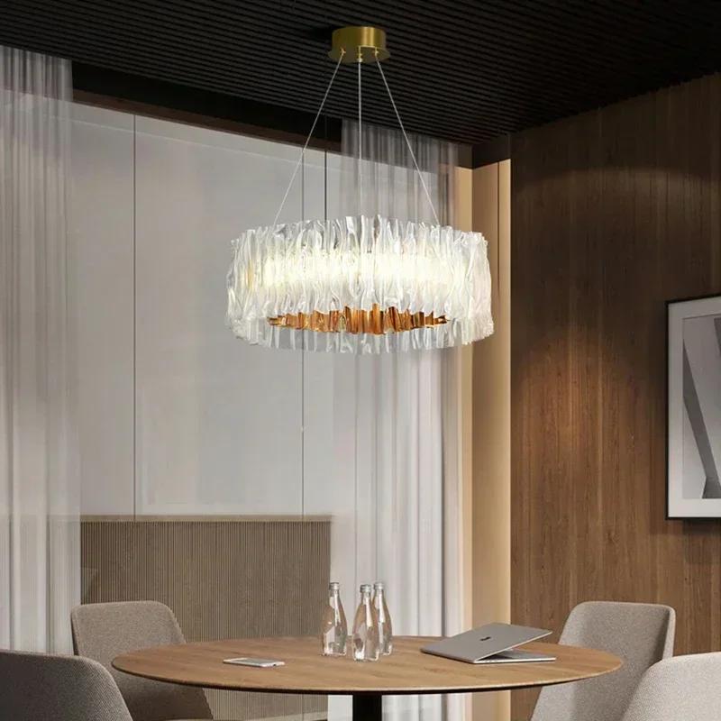 Nordic luxury pendant light Italian designer circular LED pendant light living room home decoration bedroom lighting fixtures