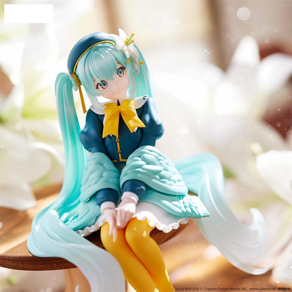FLower Hatsune Miku Flower Fairy Lily Noodle Stooper Anime Action Figure Toys 14cm PVC Model Collector Kid Birthday Gift