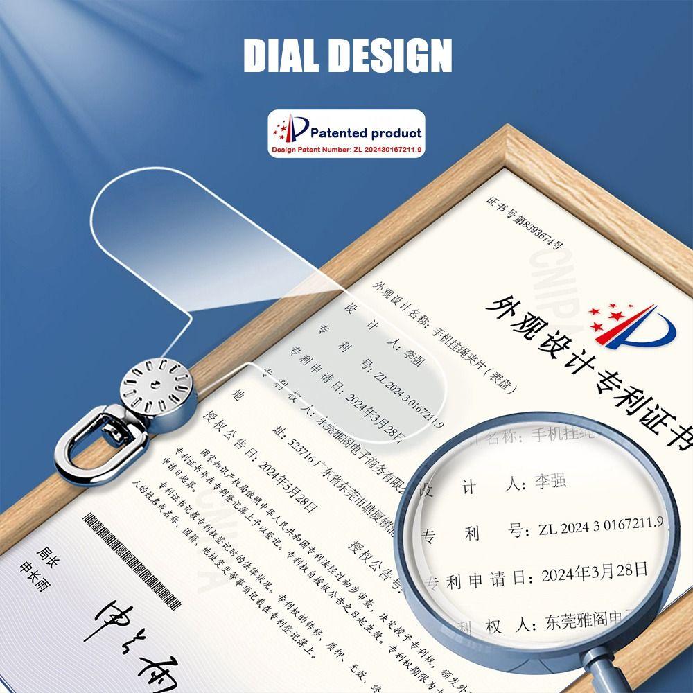 TPU-telefon-lanyard-lappeklips 360 ° roterbar hengende ledning Tether-tapper Koble til