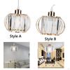Crystal Pendant Light Hanging Decorative Lamp E27 Ceiling Chandelier Lighting Industrial