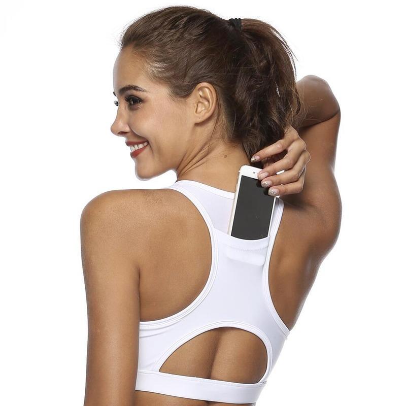 Fitness Beauty Back Jednobarevná Plug Mobilní Telefon Yoga Bra Sports BRA