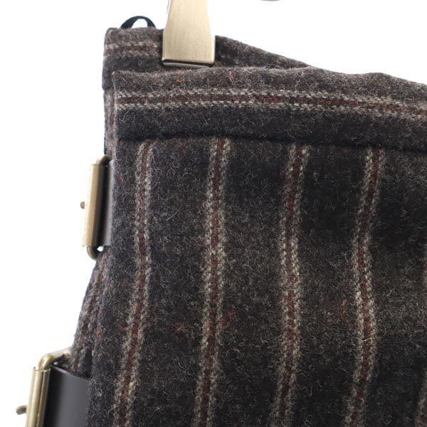 beautiful people Wool Blend Long Length Wrap Skirt 36 Gray Back Pleated Women Used