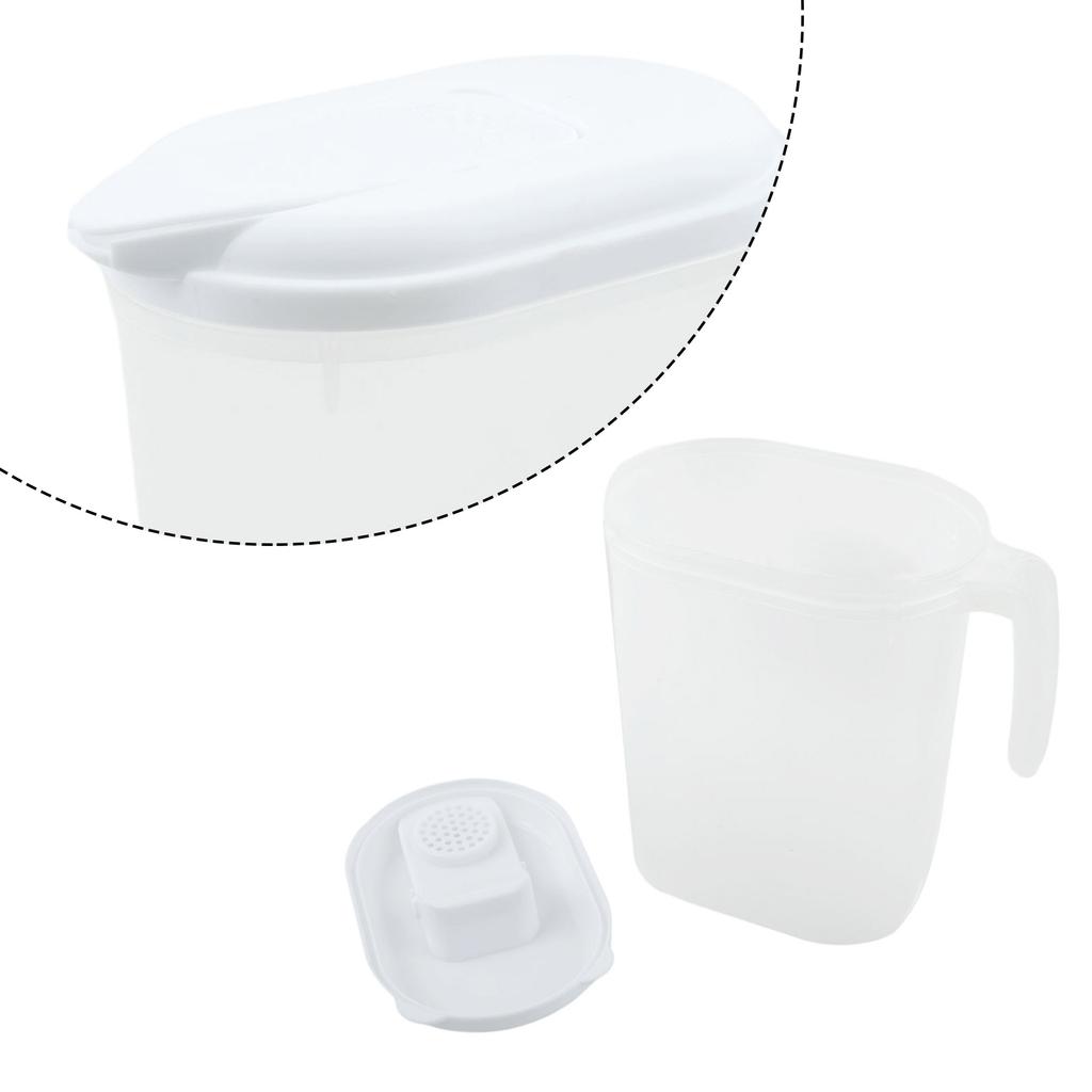 Kessel Plastikkrug PP 1 Stück Milchgetränke Plastik Sommer Wasser Wasserkrug 125g 18*19*13cm Behälter Krug mit Deckel Exquisit