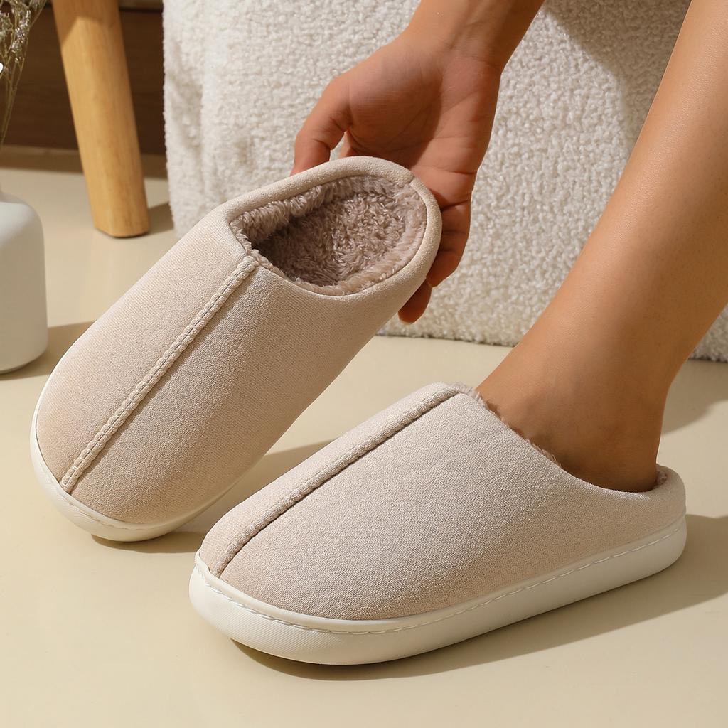 House Slippers for Women Soft Cotton Slippers Men's Autumn and Winter 2025 New Indoor Plush Slippers Women's Winter Warm