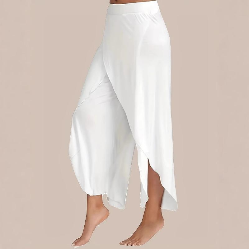 Summer's New Casual and Flowing Solid-color Split Wide-leg Pants