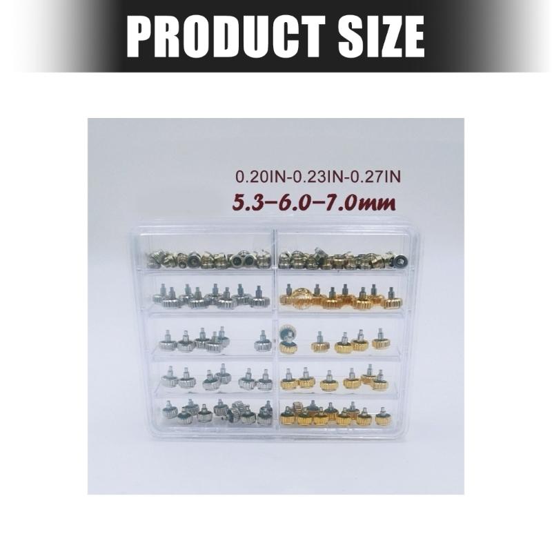 Watch Crown Stem Replacement Part Alloy Steel Accessories for Watch Repair and Maintenance Watchmaker Tool