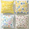 Artistic border Cushion Cover Soft  EasyWash Pillow Case  Versatile for Couch Bed Travel and Office