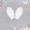 Elegant Ribbon Hair Clip Headpiece With Lace Ruffle Trim Design For Women And Girl Anime Event Gathering Hair Ornament
