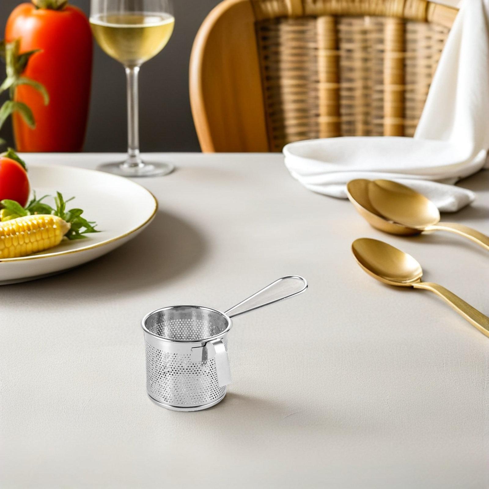 

Convenient Hot Pot Sieve Strainer Ladle Colander Kitchen Hotpot Net Skimmer Hanging Mesh 16.5X8X7CM