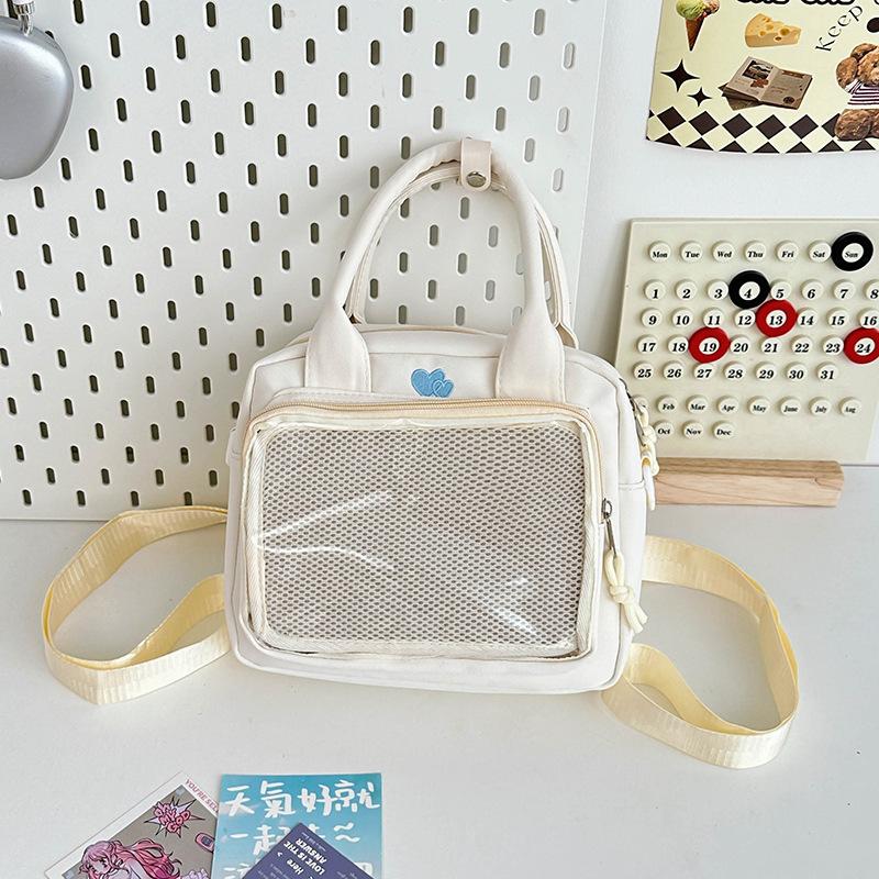 Women's Bag Sweet Girl Daily Simple and Versatile Handbag Shoulder Bag Crossbody Bag Backpack Solid Color Transparent