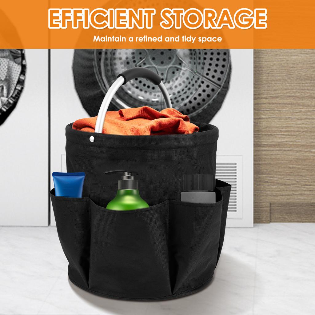 17L Large Storage Organiser Bag Folding Basket Picnic Tote Outdoor Cleaning Caddy with Handle Tool Bag Cleaning Supplies Tool