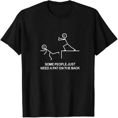 Causal Crew Neck Humorous Cartoon Tee Sports T-Shirts