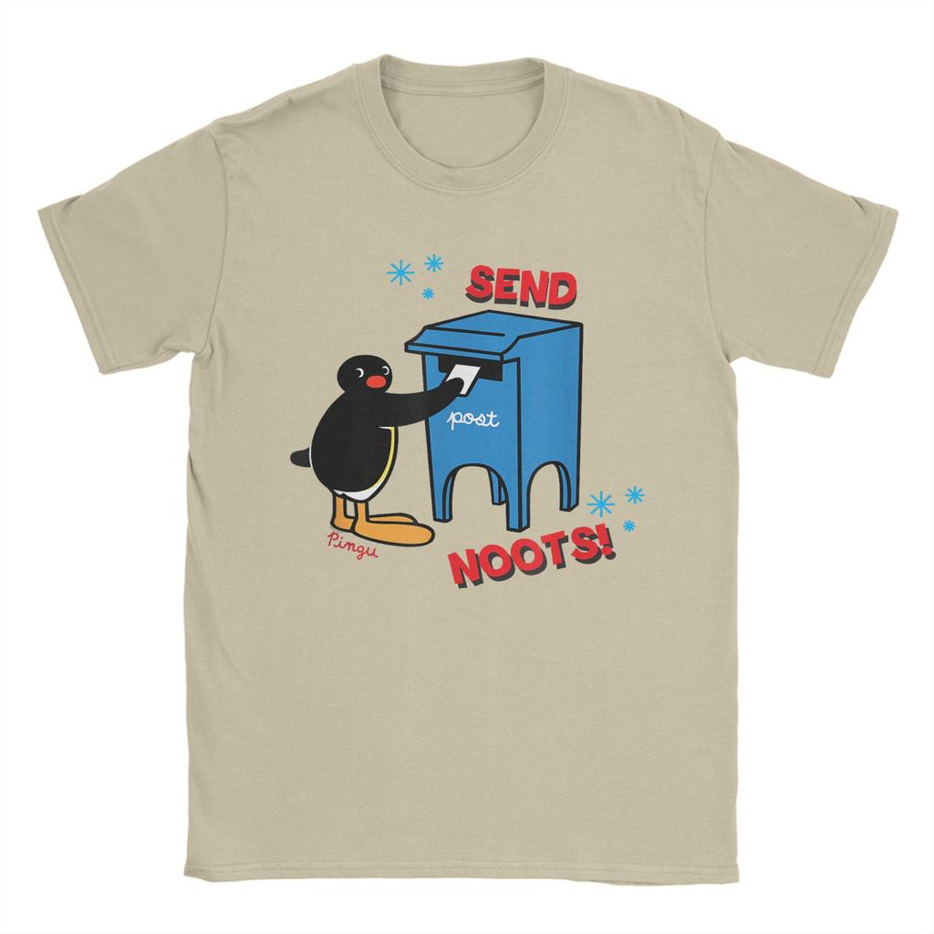 Pingu Send Noots! T Shirt  Hip Hop T Shirts Short Sleeve Funny Tops Summer Cotton O Neck Plus Size Clothing