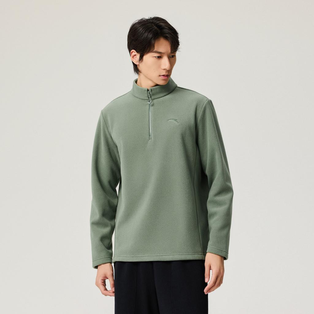 Anta Outdoor Series Stand Collar Pullover Comfortable Versatile Solid Color Warm Casual Simple Knit Sweater Unisex sweater 972616401-4