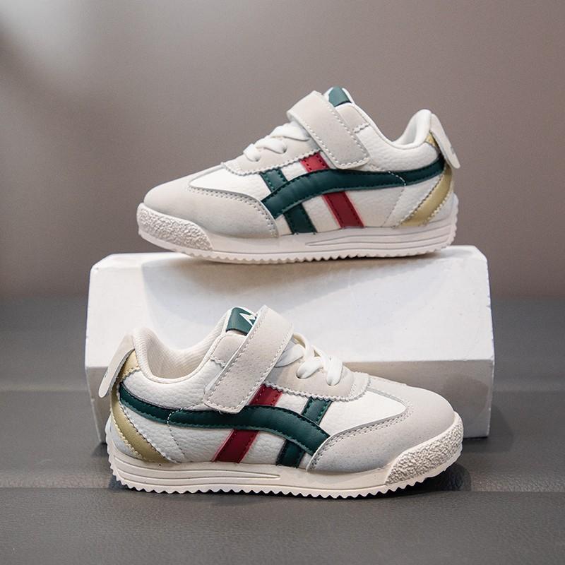 2025 spring new children's sports shoes children's leather soft-soled casual board shoes Korean version of boys and girls casual shoes
