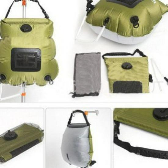 Portable Solar Shower Bag for Outdoor Camping and Self-Driving Tours - Hot Water Storage Solution
