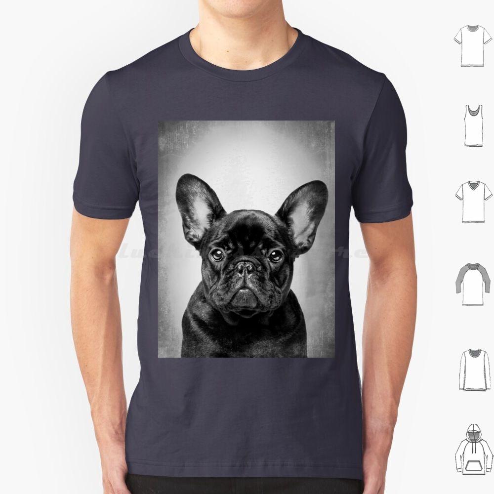 French Bulldog Black DogBw VintageT Shirt Cotton Men Women DIY Print French Bulldog Bulldog French Bulldog Dog Black French