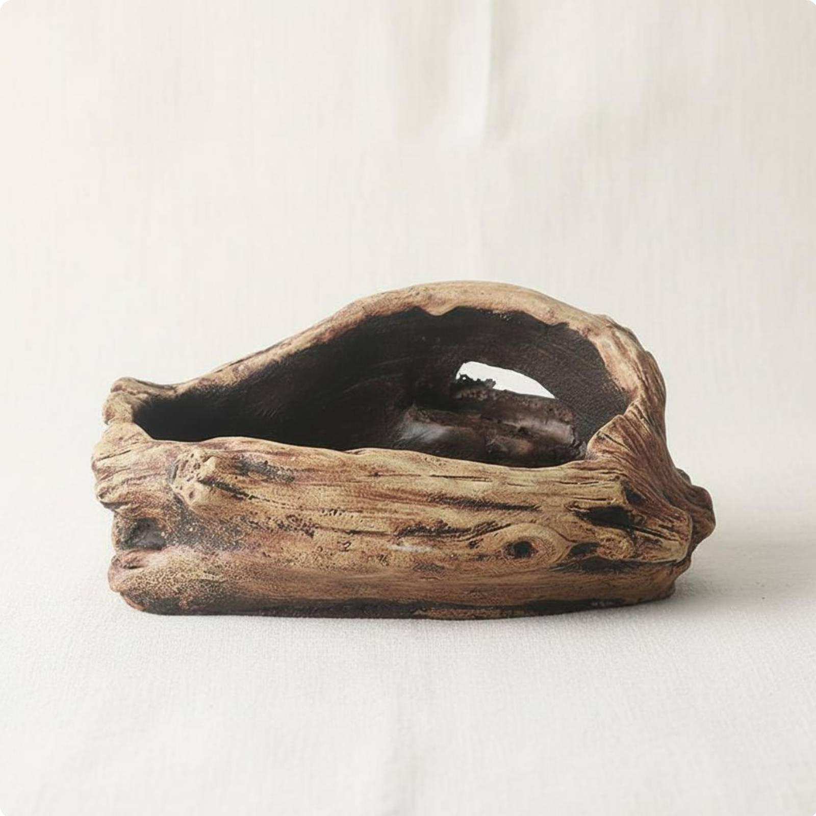 10 Pieces Cement Succulent Pot Handmade Design Tree Root Planter Root Shaped Pot Drainage Hole Cement Planter for Desktop