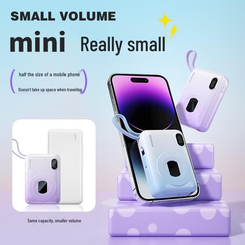 Newmine AL38 10000mAh Power Bank with Built-in Cables