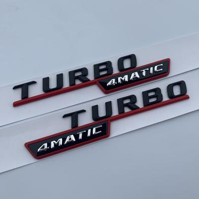 Autocollant de style de voiture pour B/enz AMG noir brillant 2014-2016 emblème de lettre Turbo 4matic AMG Badge Fender Supercharge Logo