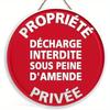 1pc 2d Flat Round Wooden Sign - 20cm No Trespassing On Private Road Warning Video Surveillance Wall Poster Board Courtyard Rigid Safety Sign