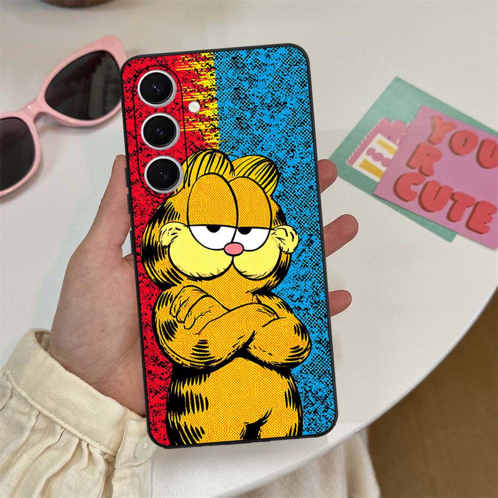Cute Anime G-Garfields Cat Phone Case For Samsung S 24 Fe 25 Ultra Plus 20 Lite 21 30 22 23 24 22 Ultra 5G Fundas