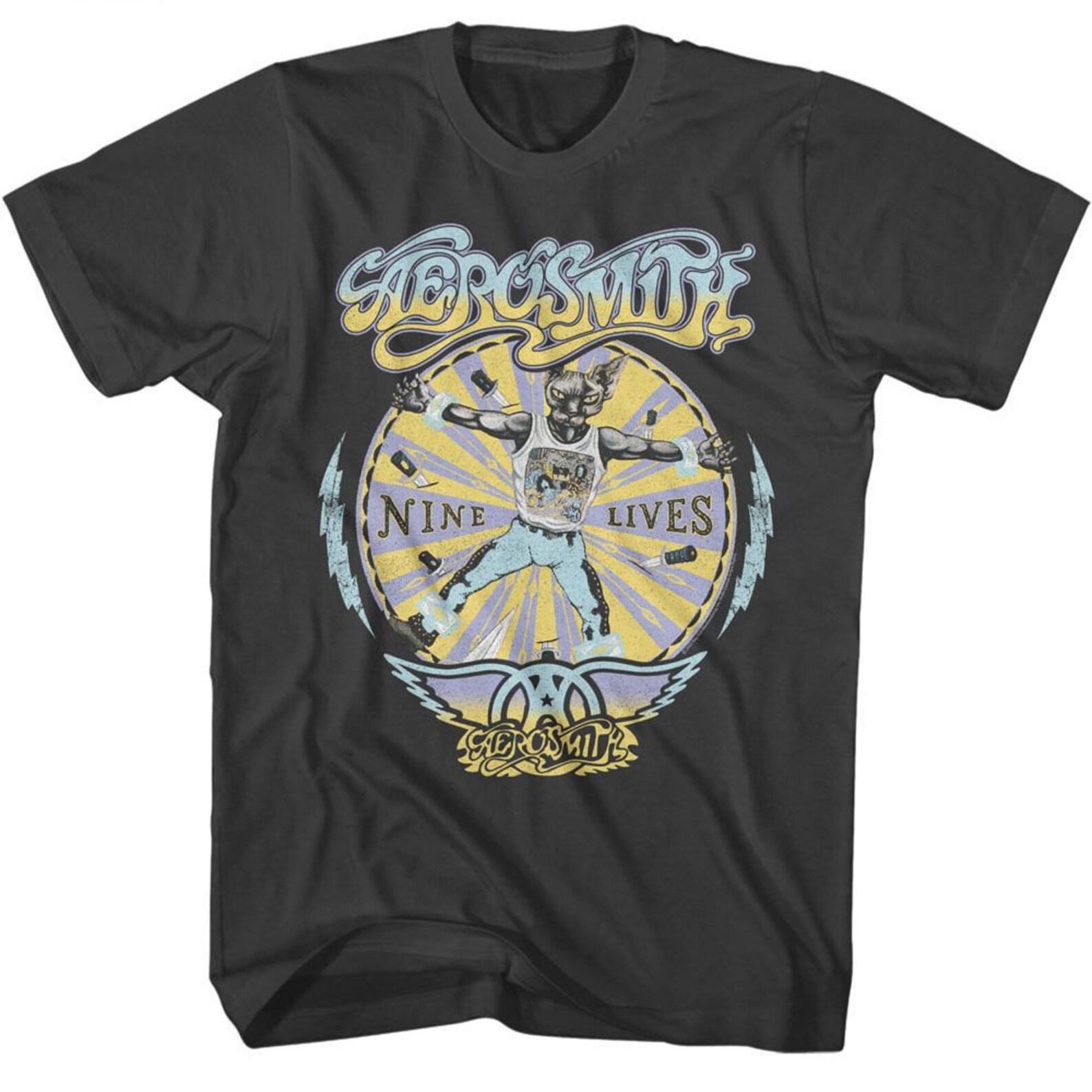 Aerosmith Nine Lives Recolor Smoke Adult T-Shirt L