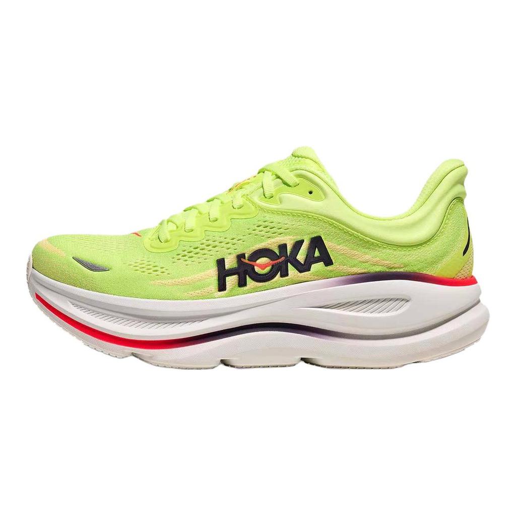HOKA One One Bondi 9 Abrasion Resistant Breathable Rebound Running Shoes Men's Bright Green 1162011-NYZS