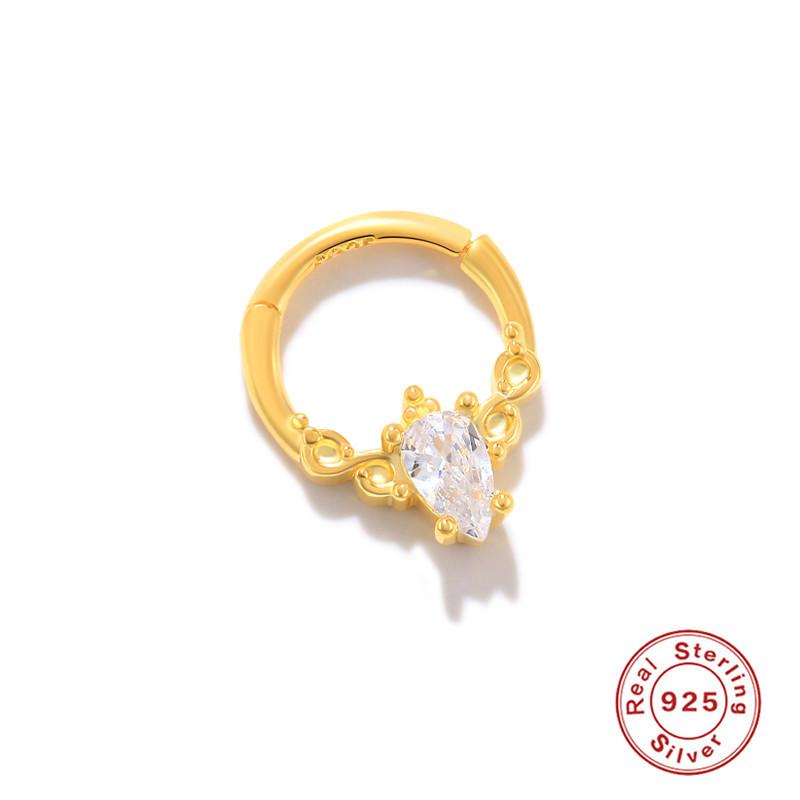 Sterling Silber 925 Hip Hop Knorpelpiercing Ohrringe Nasenringe Lippenringe Ohrringe Körperschmuck Hypoallergen Weiblich Männlich