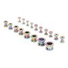 18pcs Stainless Steel Ear Tunnels 14G To 00G Stretching Kit Double Flared Piercing Jewelry Ear Gauges Plugs