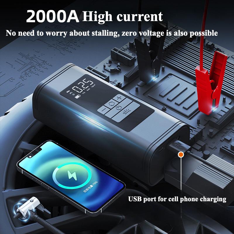 Aufblasbare Pumpe Auto Anhängerkupplung All-in-One Kabellos Motorisierte Auto Reifenpumpe Automatische Aufblasstopp Fahrrad Aufblasbares Schatz