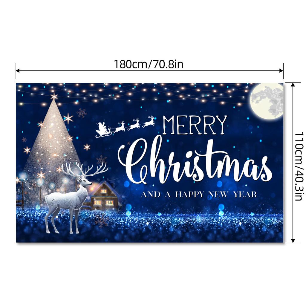 Christmas Background Cloth, Explosive Decorative Banner Hanging Cloth, Camera Couplet Direct Sales