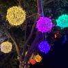 Solar-Powered Waterproof LED Rattan Ball String Lights for Outdoor Landscape and Tree Hanging