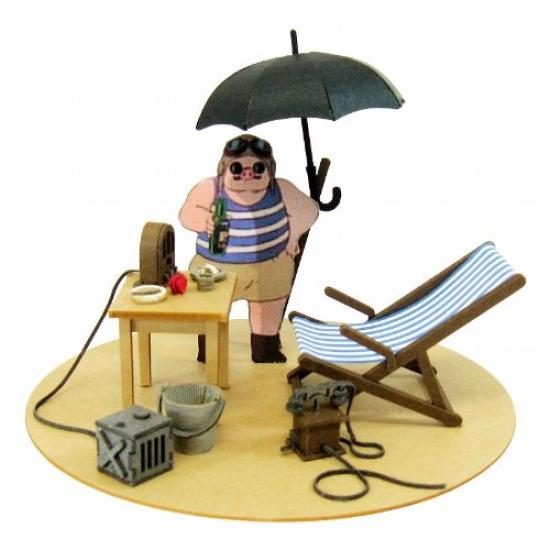 Sankei Miniature Art Kit Studio Ghibli Series Porco Rosso Hotel Adriano Scale Paper Craft 1/300 MK07-15