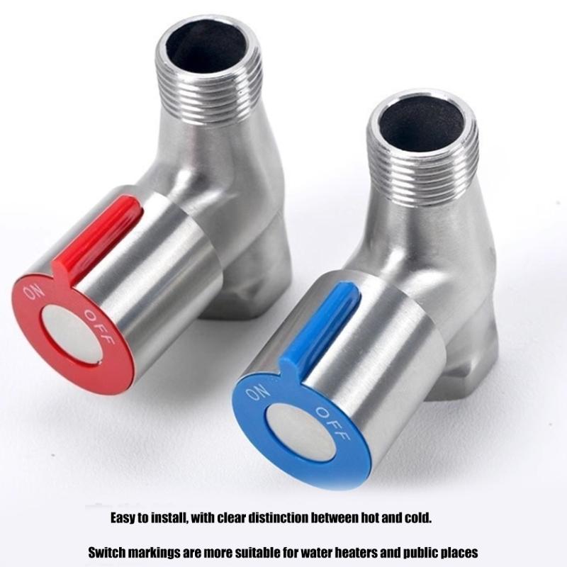 1/2Inch Stainless Steel Water Splitters Valves Accessory for Shower Faucet Sprayers Nozzle Bathroom Sink and Heaters