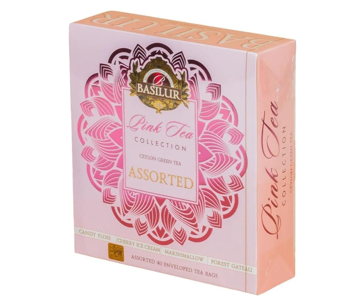 

BASILUR TEA Pink Assortment Tea Green Tea Day Individually Wrapped Stylish Iced Tea [Tea Gift] (40 Bags) Mother s