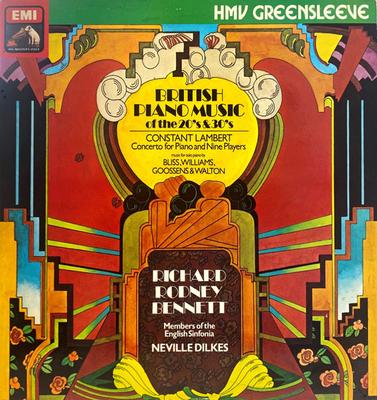LP Record RICHARD RODNEY BENNETT, NEVILLE DIL - British Piano Music Of The 20's & 3 ESD7164 HMV Greensleeve 1982 UK Classical Used